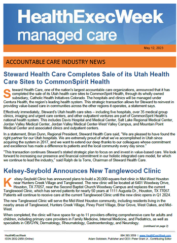 HealthExecWeek: Managed Care NAACOS Special Offer