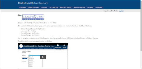 HealthQuest Online Directory Database Subscription