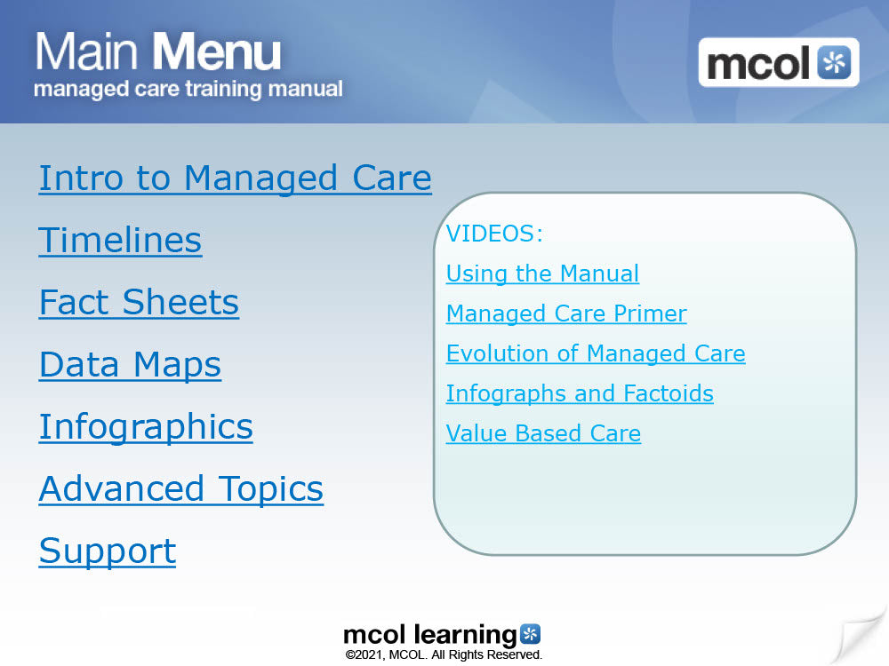 Managed Care Training Manual - Version 18